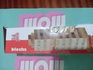 Kids Playing Blocks Numbered Wooden Pieces