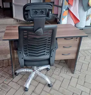 1.2 MTRS Office Desk Plus High Back Recliner Headrest Chair