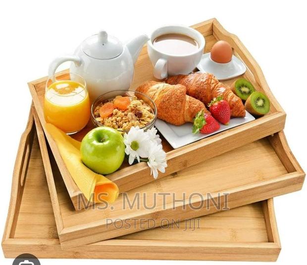 Multifunctional Big Sized 3in1 Bamboo Serving Trays - thumbnail 3