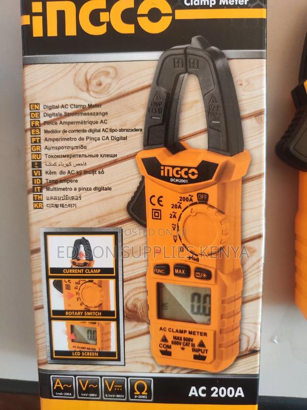 Clamp Meter Ingco Digital AC Clamp Meter 200amps - thumbnail 3
