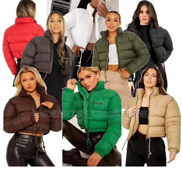 High-End Ladiescrop Top Puff Jackets