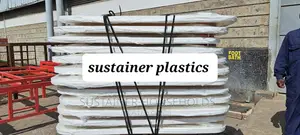 12pcs White Rectangle Plastic Tables