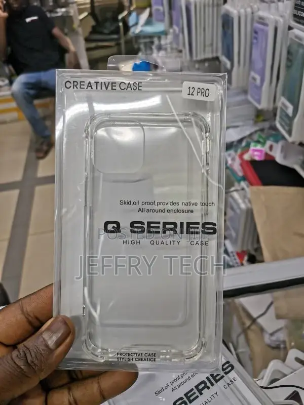 Shockproof Clear Phone Case for iPhone 12 / 12 Pro, Transpar