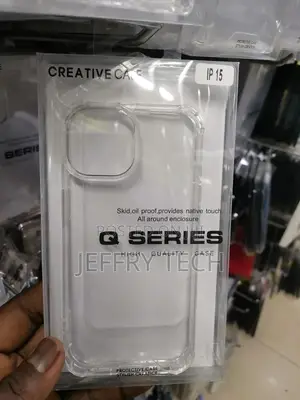 For iPhone 15 Shockproof Clear TPU Back Cover Case