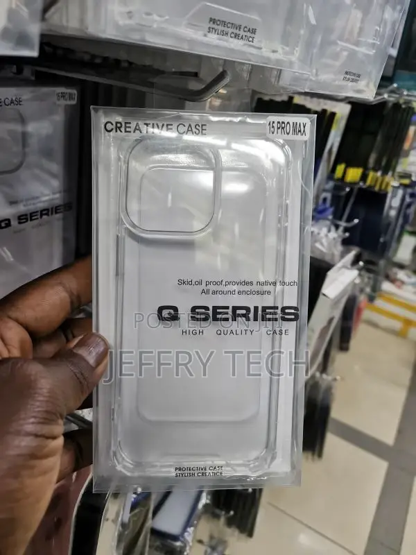 Clear Strong - iPhone 15 Pro Max Hard Case With Rubber Edges