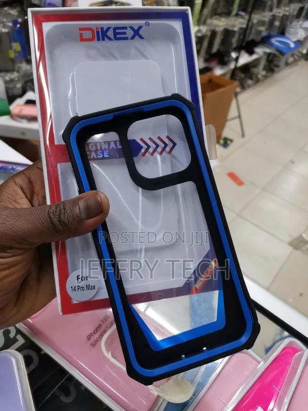 iPhone 14 Pro Max Case, Dual Layer Transparent Back Rugged B - thumbnail 4