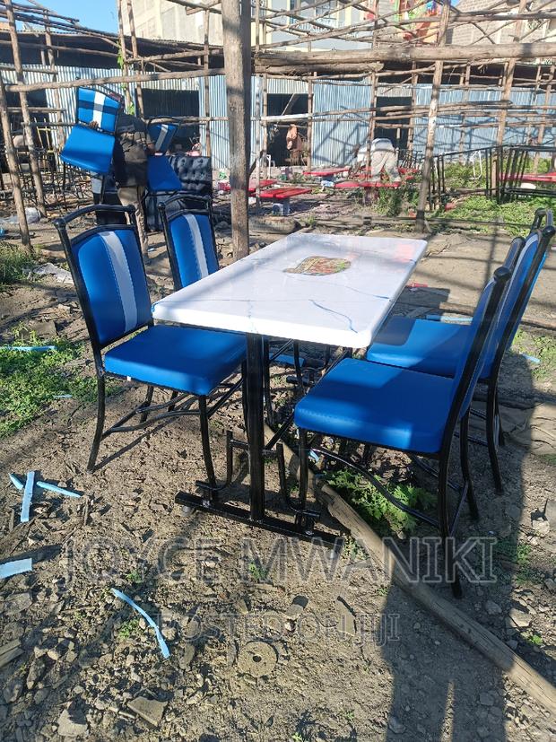 Restaurant Set, White and Blue. - main view