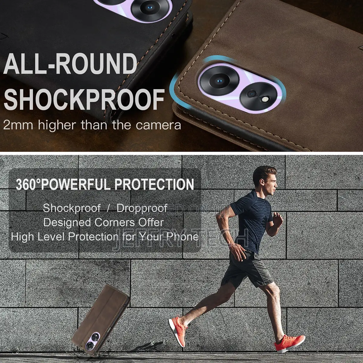 Oppo A78 Case, Flip Case
