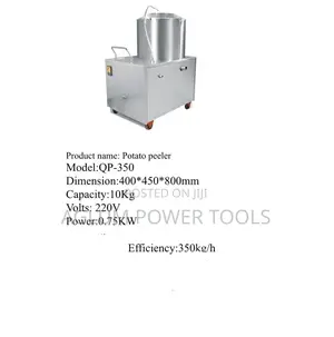 Potato Peeler 10kgs Capacity. 350kg/Hr