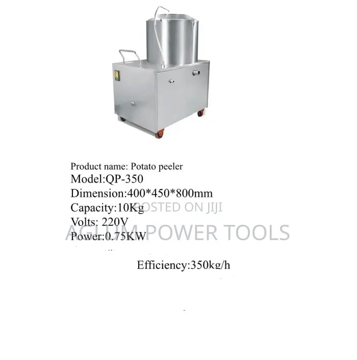 Potato Peeler 10kgs Capacity. 350kg/Hr