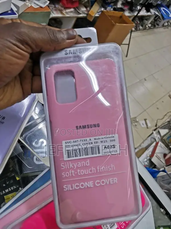 Silicone Case Soft Rubber Cover for Samsung Galaxy A03s Pink