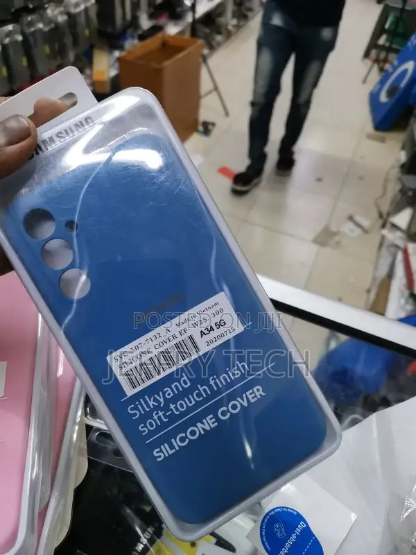 Samsung Galaxy A34 5G Blue Ultra Soft Liquid Silicone Case