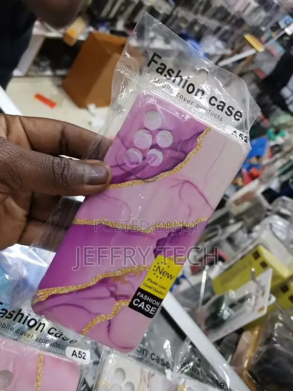Galaxy A52 - Soft Silicone Rubber Case Purple Marble