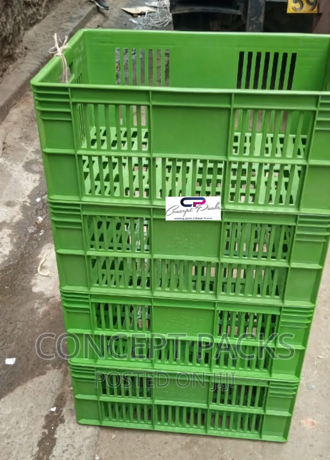 Normal Grocery Plastic Crates.