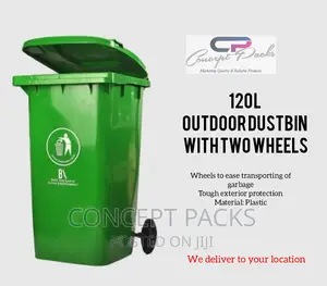 120l Outdoor Dustbin With Two Wheels
