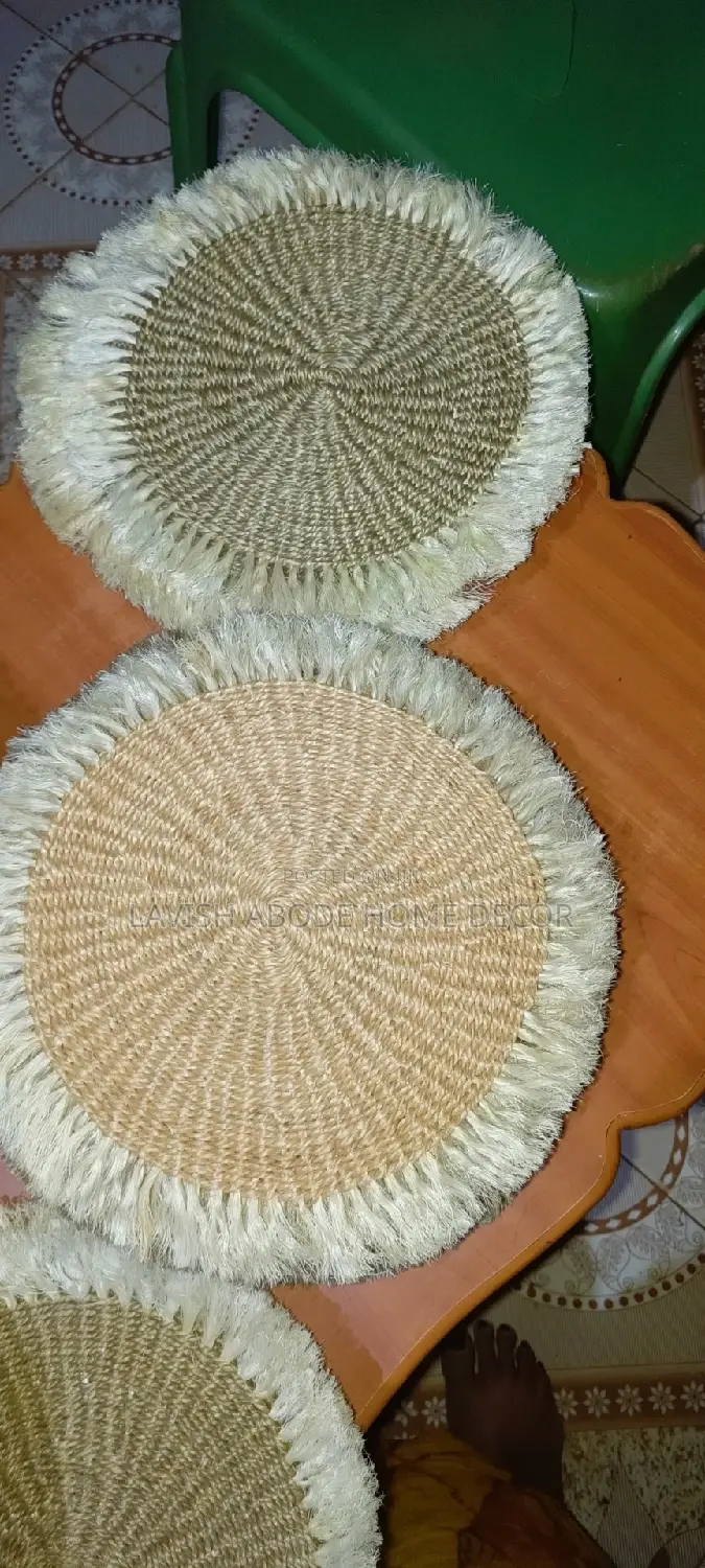 Sisal Placemat for Table and Wall Decor With Fringes