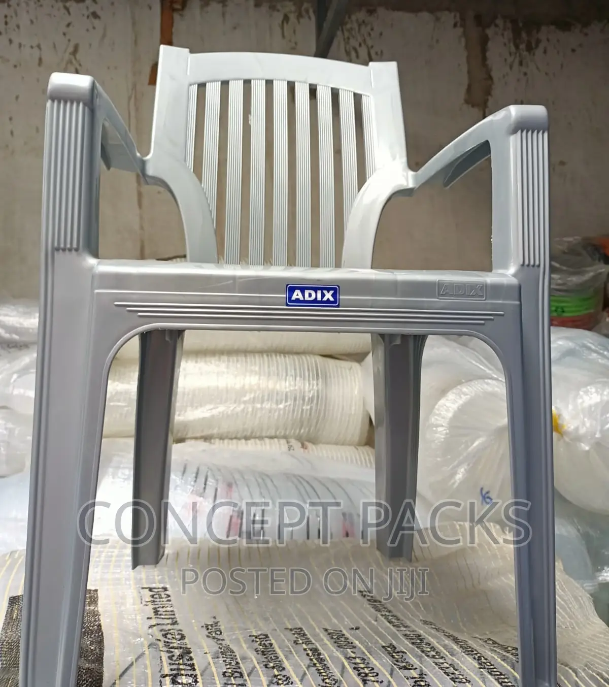 Grey Long Arm Chair
