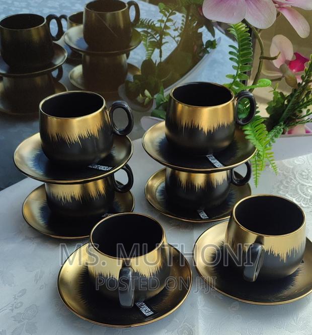 A Set of 6 Unique Classy Cup and Saucer* - thumbnail 3