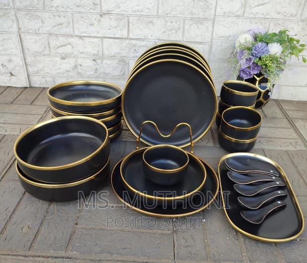 27pcs Dinner Set With Gold Rim* - thumbnail 3
