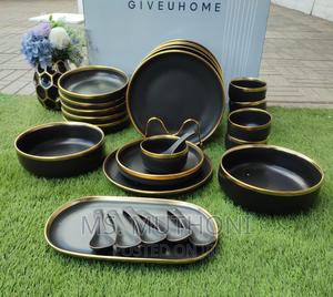 27pcs Dinner Set With Gold Rim* - thumbnail 2