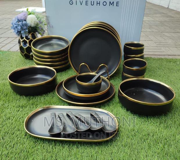 27pcs Dinner Set With Gold Rim* - main view