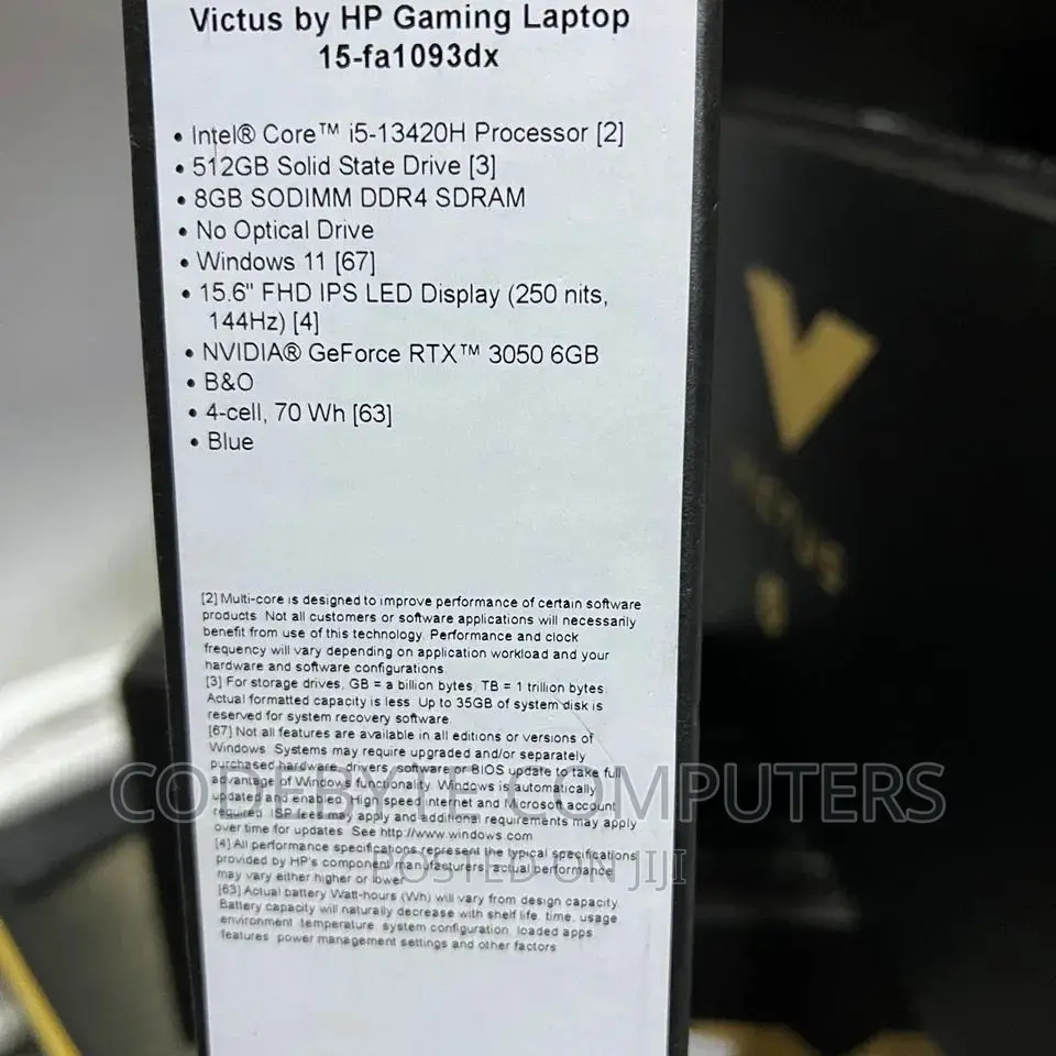 New Laptop HP Victus 16 8GB Intel Core I5 SSD 512GB