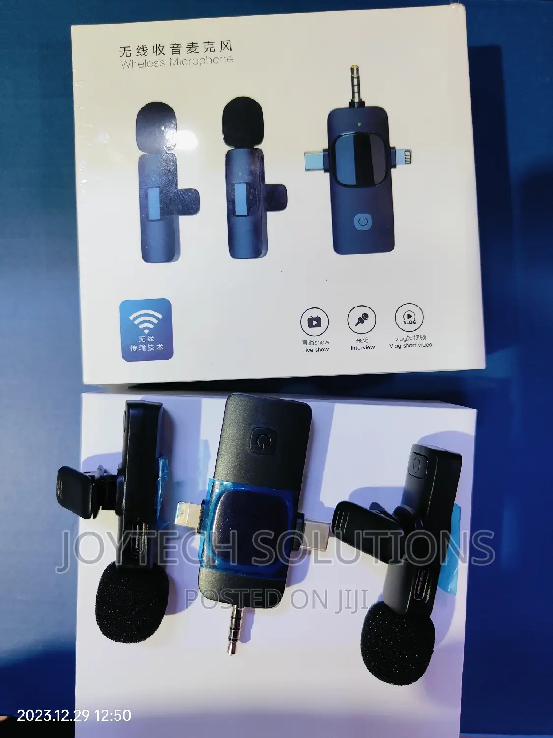 Dual Universal Wireless Lapel Lavalier Microphone