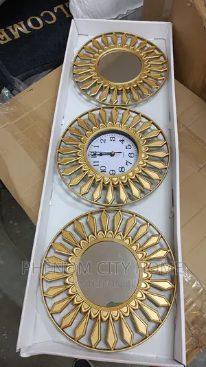 3 Piece Mirror/Clock
