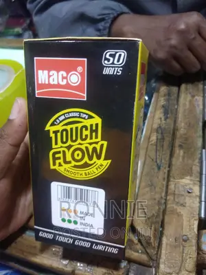 50pcs Touch Flow Made in India Black Blue Ink Biros Quality