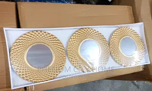 3 Piece Decor Mirrors/Clock