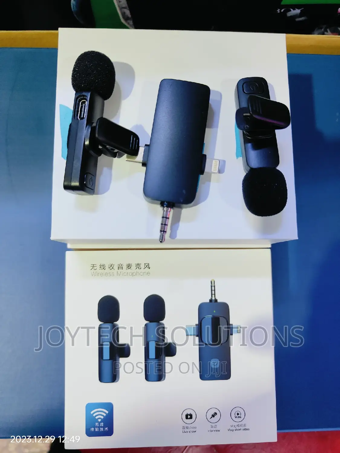 Wireless Lavalier Microphone Portable Audio Video Recording