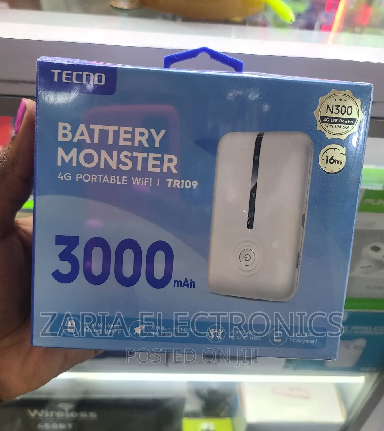 Tecno Portable 4g Mobile Wifi, Upto 16users