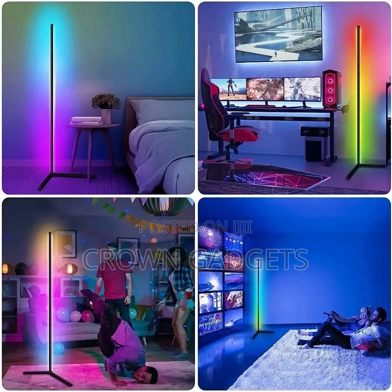 Modern Simple RGB LED Corner Floor Lamp