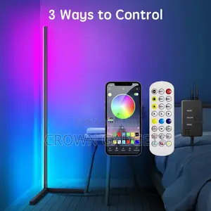 Modern LED Corner Floor Lamp With Remote Control