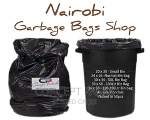 Black Plastic Garbage Bags.