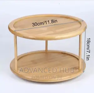 Bamboo Rotating Spice Rack