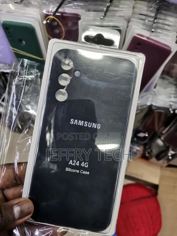 Samsung Galaxy A24 4G Silicone Back Case Black - main view
