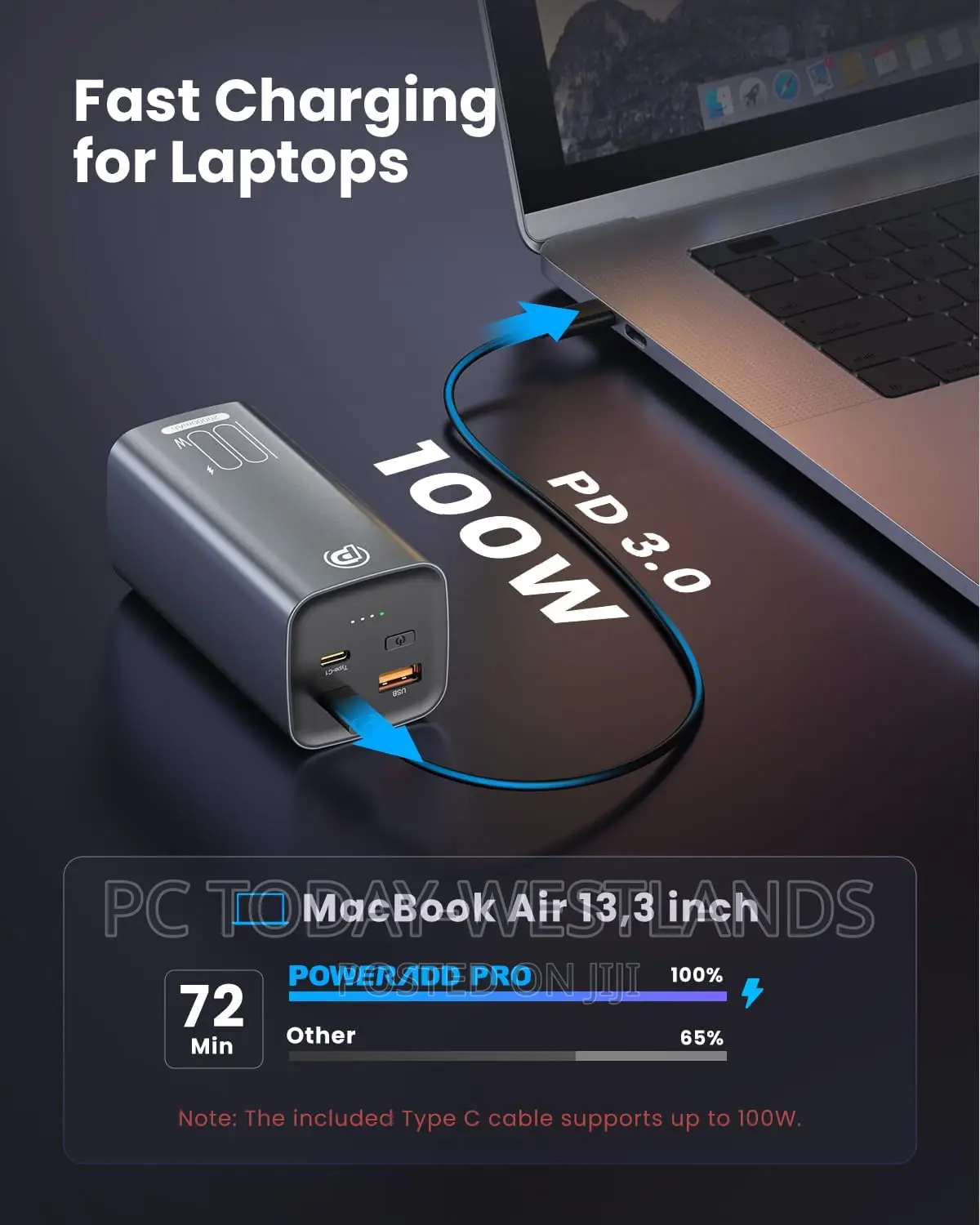 POWERΛDD PRO 20000mah Portable Charger,100W