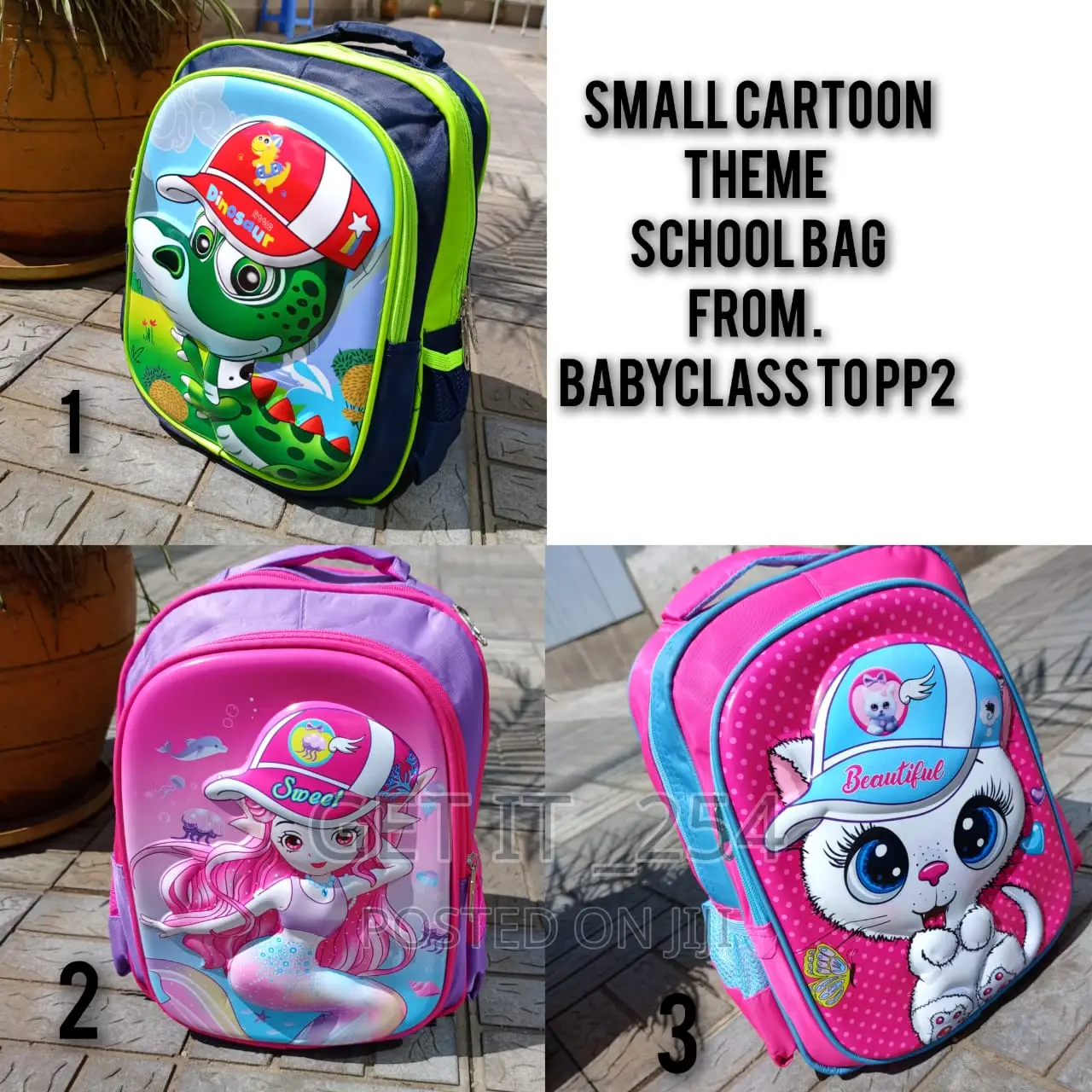 Cartoon Themed Kids School Bags