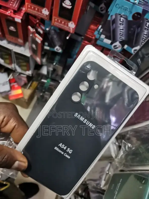 Black Silicone Soft Touch Back Cover for Samsung A54