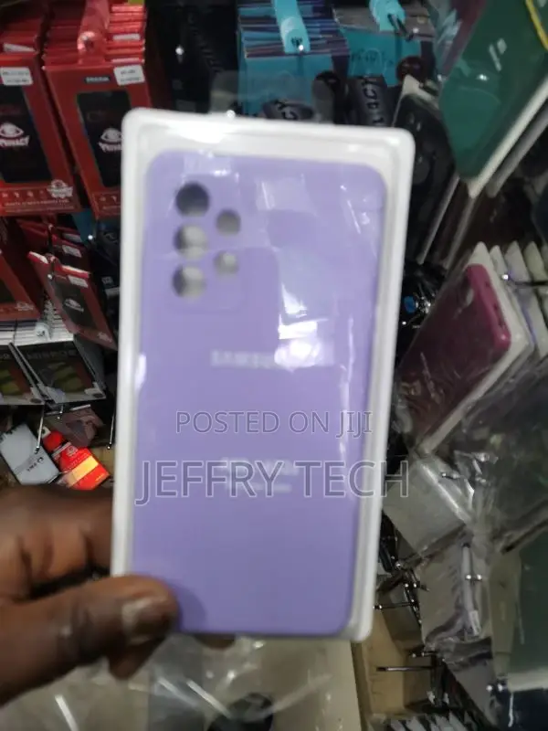 Original Silicone Cover for Samsung Galaxy A52 Soft Purple