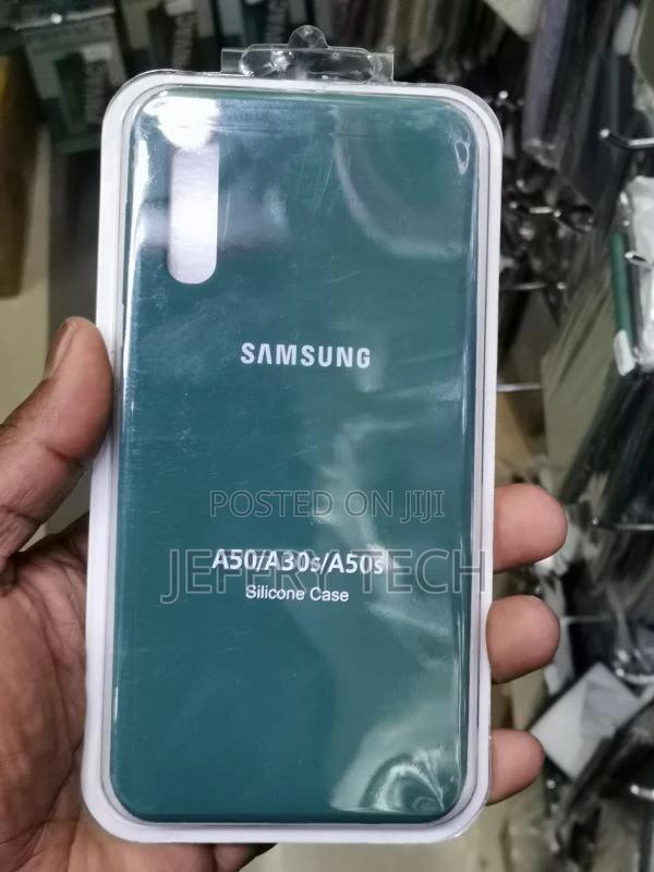 Liquid Silicone Green Case for Samsung A50 A50s - Minimali - main view