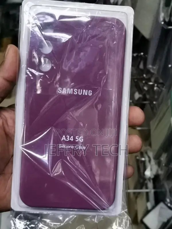 Silicon Cover Case Samsung Galaxy A34, Burgundy