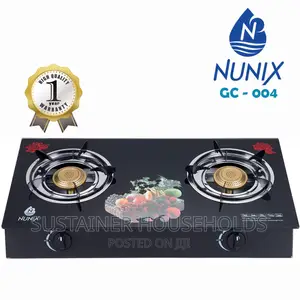 *Nunix GC-004 Two Burner Glass Top