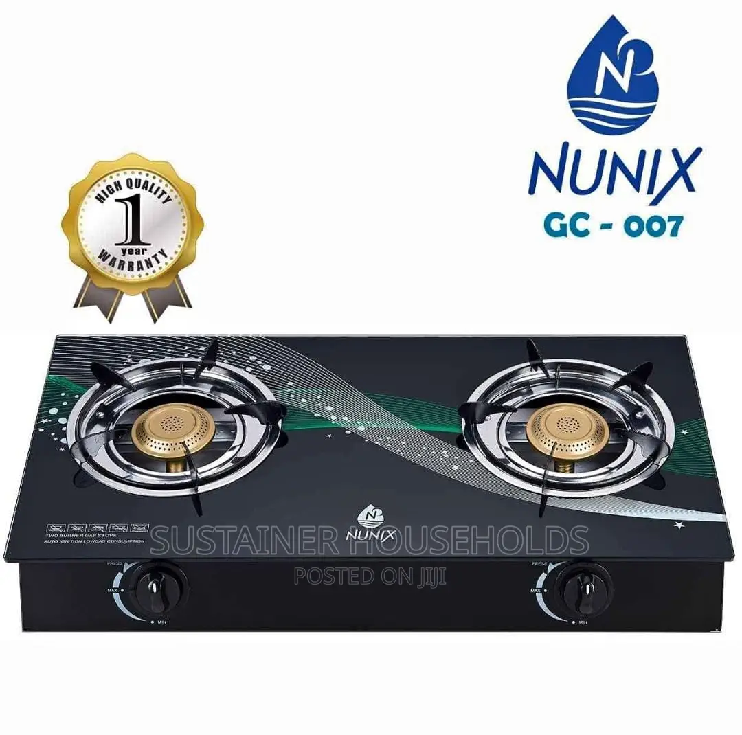 *Nunix GC-007 Two Burner Glass Top