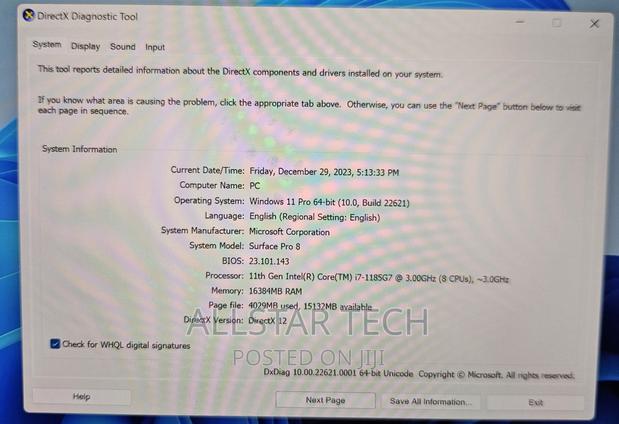 Laptop Microsoft Surface Pro 8 16GB Intel Core I7 SSD 256GB - thumbnail 6