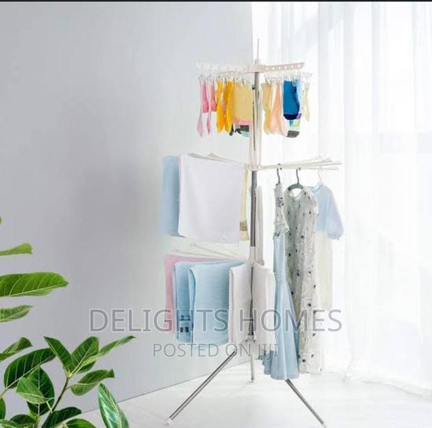 3 Layer Metallic Laundry Dryer Stand