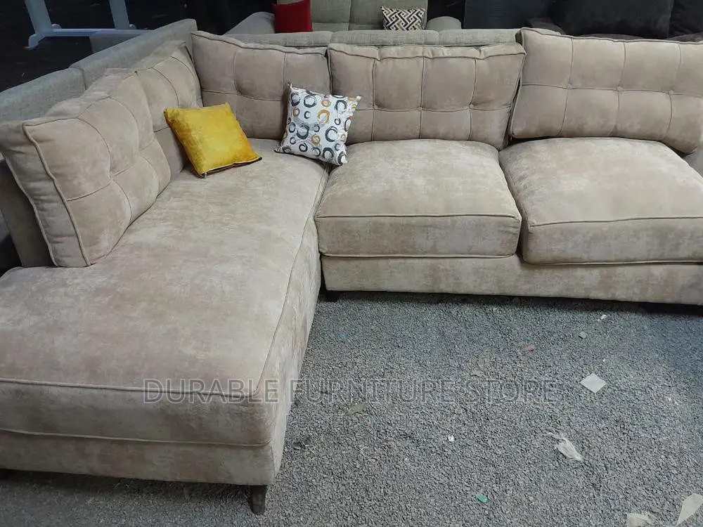 6 Seater Coner Seat Brown Sofa
