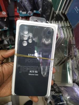 Silicone Samsung Galaxy A73 5G Back Cover Case| Black - thumbnail 2