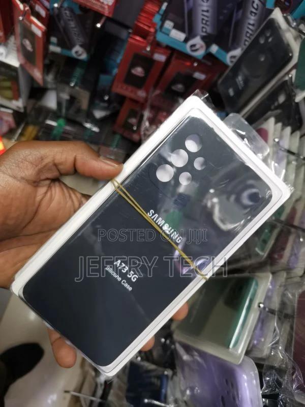 Silicone Samsung Galaxy A73 5G Back Cover Case| Black - thumbnail 3